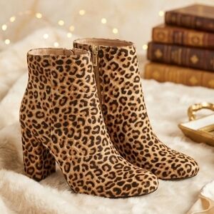 Steve Madden Leopard Print Heeled Boots